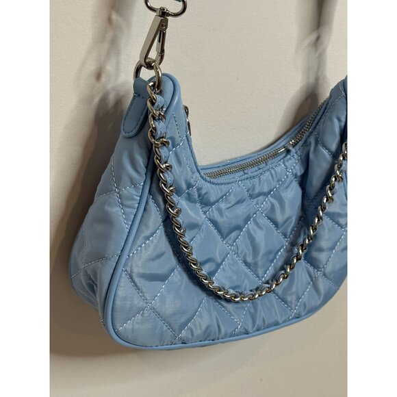 INC International Concepts Blue Quilted Crossbody Shoulder Bag Purse Handbag - Picture 3 of 14